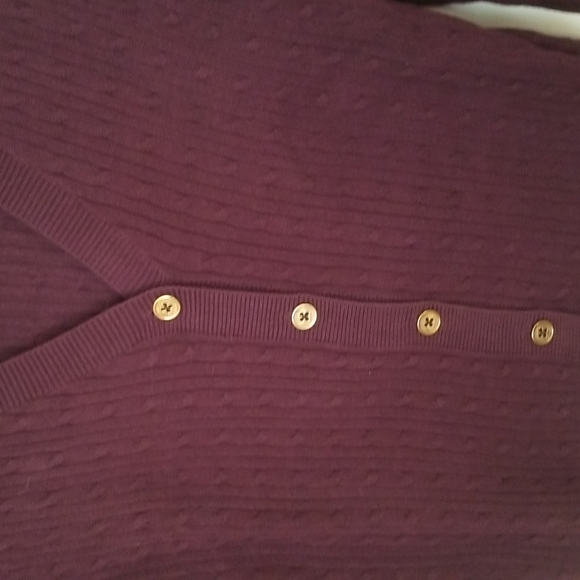 Chaps Ladies Cable Cardigan - Picture 3 of 4
